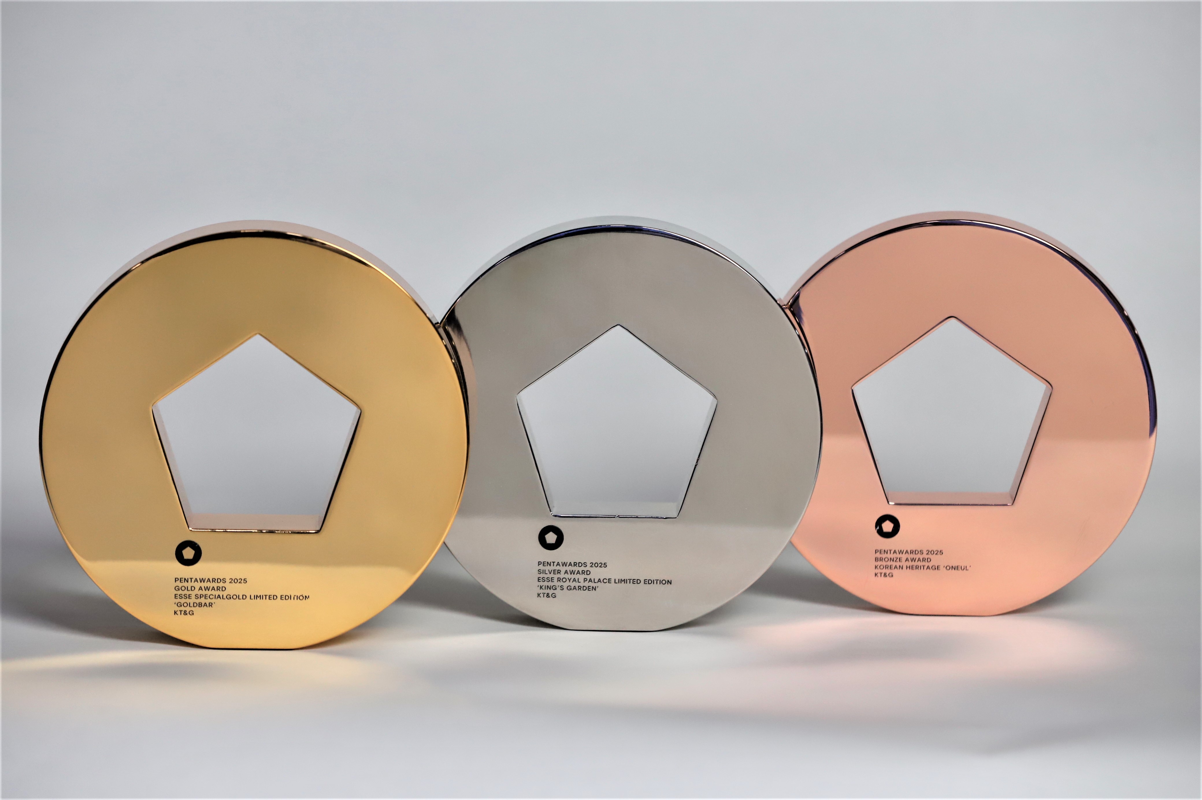 KT&G Pentawards 2025 金銀銅獎座